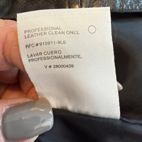 Women's Outbrook Black Leather Zip Front Jacket Size M - Picture 5 of 9